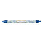 Blue Hydrangea Floral Personalised Name pen