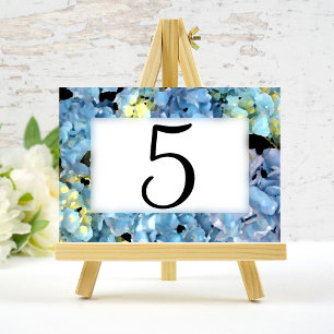 Blue Hydrangea Floral Table Numbers