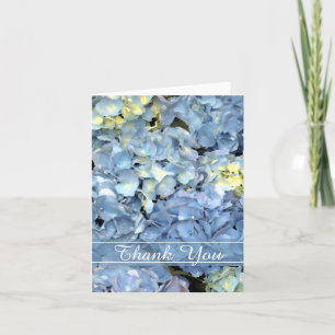 Blue Hydrangea Floral Thank You Card