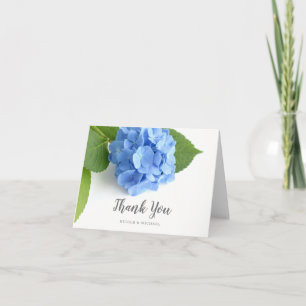 Blue Hydrangea Floral Thank You Card
