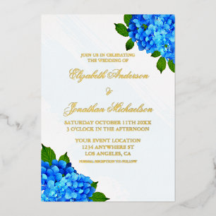 Blue Hydrangea Floral Wedding