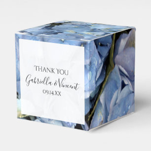 Blue Hydrangea Floral Wedding Favour Box