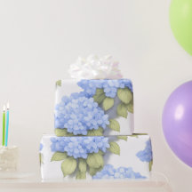 Blue Hydrangea Floral Wrapping Paper – Boutique 