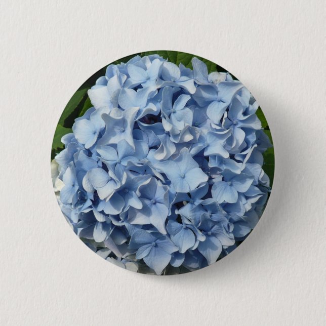 Blue Hydrangea Flower 6 Cm Round Badge (Front)