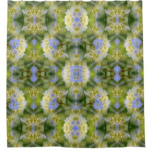 Blue Hydrangea Flower Abstract Nature   Shower Curtain