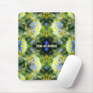 Blue Hydrangea Flower Abstract Personalised Mouse Pad