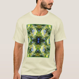 Blue Hydrangea Flower Abstract T-Shirt