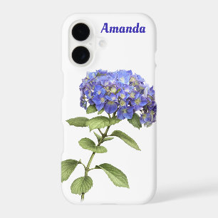Blue Hydrangea Flower Botanical Art Personalised