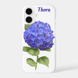 Blue Hydrangea Flower Botanical Art Personalized