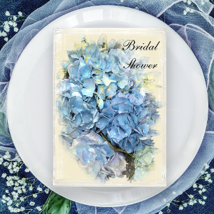 Blue Hydrangea Flower Bridal Shower Invitation