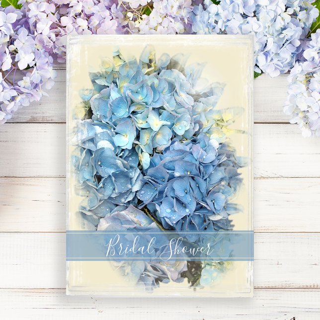 Blue Hydrangea Flower Bridal Shower Invitation (Creator Uploaded)