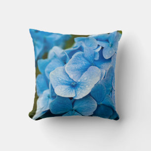 Blue Hydrangea flower Cushion