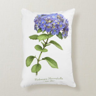 Blue Hydrangea Flower Decorative Cushion
