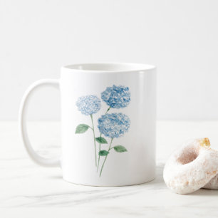 Blue Hydrangea Flower Painting  Coffee Mug