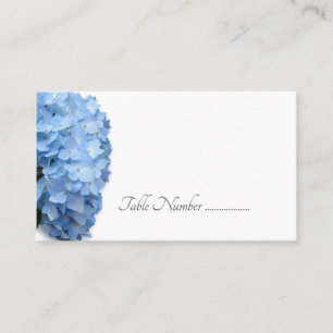 Blue Hydrangea Flower Table Number Cards