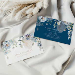 Blue Hydrangea Flowers Business Card