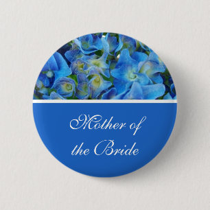 blue hydrangea flowers button