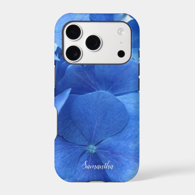 Blue Hydrangea Flowers Custom (Back)