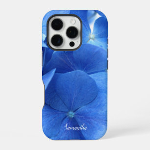 Blue Hydrangea Flowers Custom iPhone 16 Pro Case
