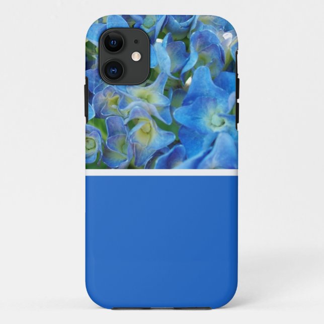 Blue hydrangea flowers. Floral photography. Case-Mate iPhone Case (Back)