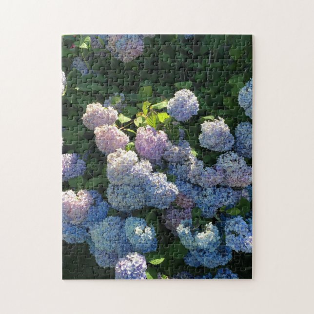 Blue Hydrangea Flowers Jigsaw Puzzle (Vertical)