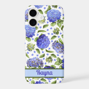 Blue Hydrangea Flowers Pattern Personalized