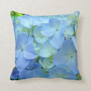 Blue Hydrangea Flowers Pillows thow pillow Floral