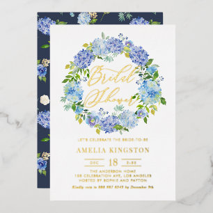 Blue Hydrangea Flowers Wreath Bridal Shower
