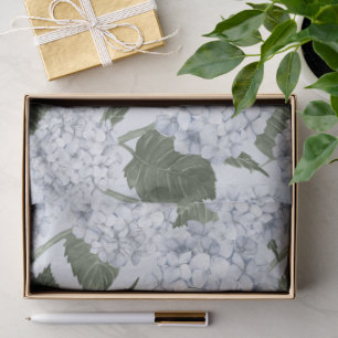 Blue Hydrangea Garden Floral Tissue Paper