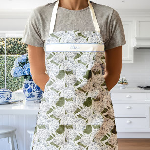 Blue Hydrangea Garden Flowers Apron