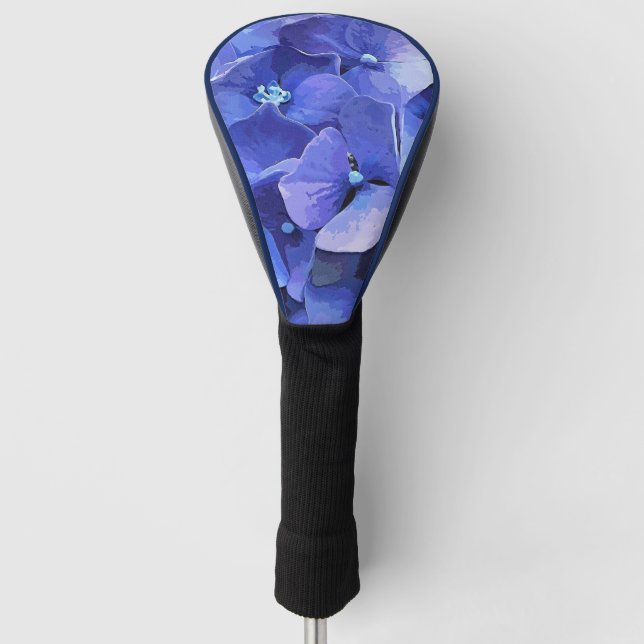 BLUE HYDRANGEA  GOLF HEAD COVER (Front)