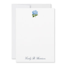Blue Hydrangea Grandmillennial Personalised Note