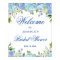Blue Hydrangea  Greenery Bridal Shower Welcome