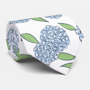 Blue Hydrangea Groomsman Classic Coastal Wedding Tie