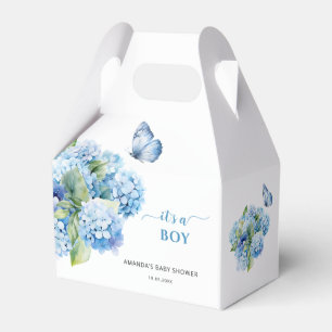 Blue Hydrangea It's a Boy Baby Shower Favour Box