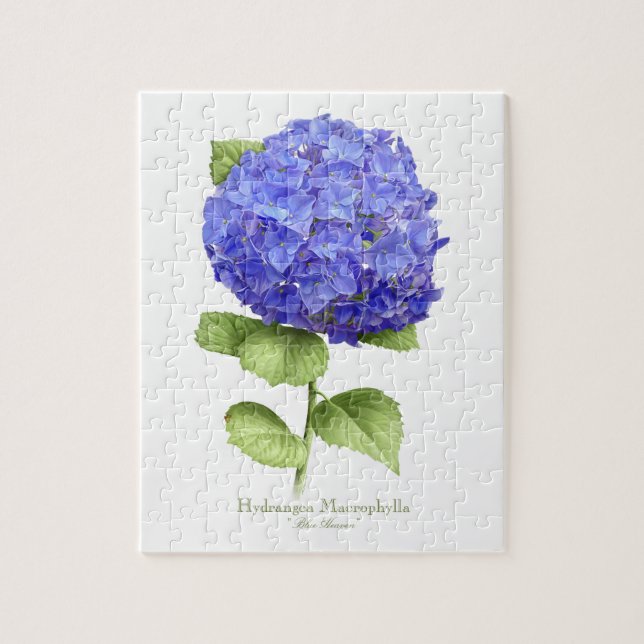 Blue Hydrangea Jigsaw Puzzle (Vertical)