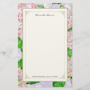 Blue Hydrangea Lace Floral Formal Elegant Weddings Stationery