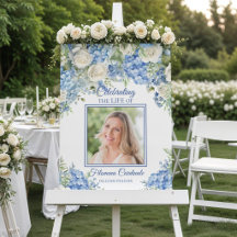 Blue Hydrangea Life Celebration Memorial Photo