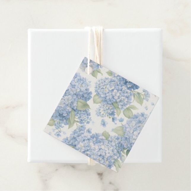 Blue Hydrangea Luxe Gift Tag | Coastal Hamptons  (In Situ)
