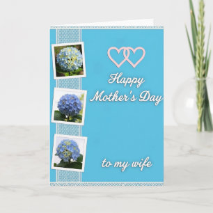 Blue Hydrangea Mothers Day Card