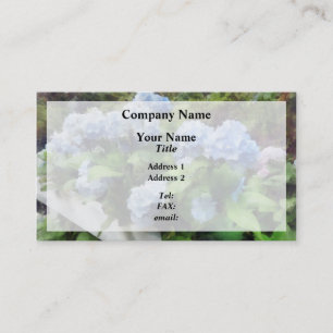 Blue Hydrangea on White Fence Business Card