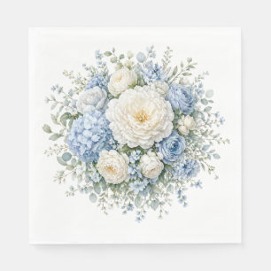 Blue Hydrangea Paper Napkins