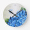 Blue Hydrangea Personalised Numbered Wall Clock