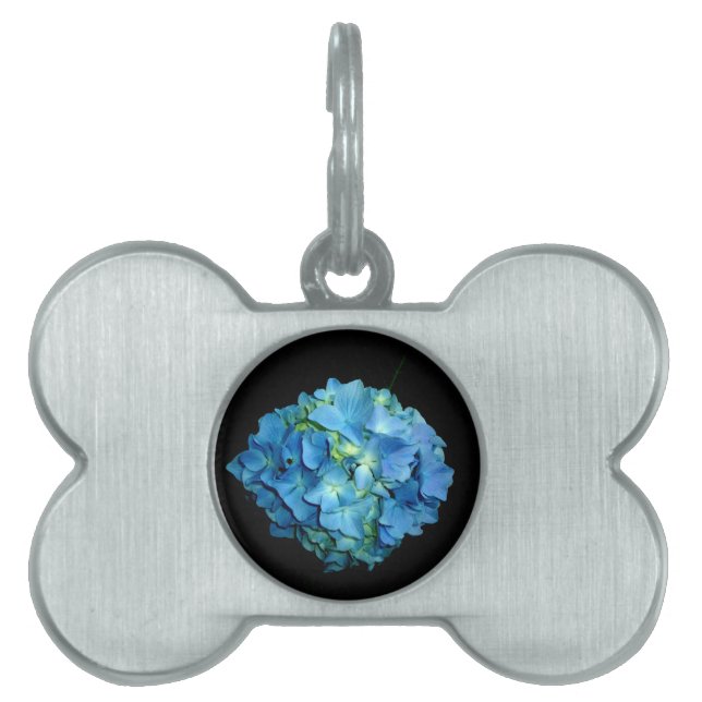 Blue Hydrangea Pet Tag (Front)