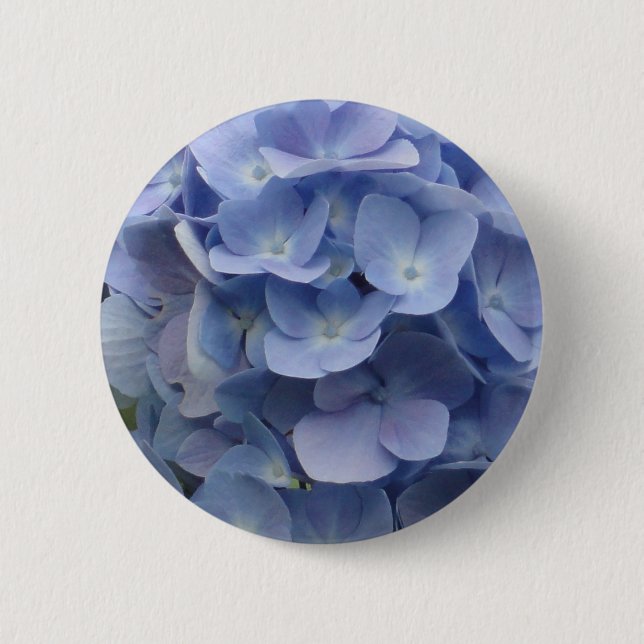 Blue Hydrangea Petals 6 Cm Round Badge (Front)