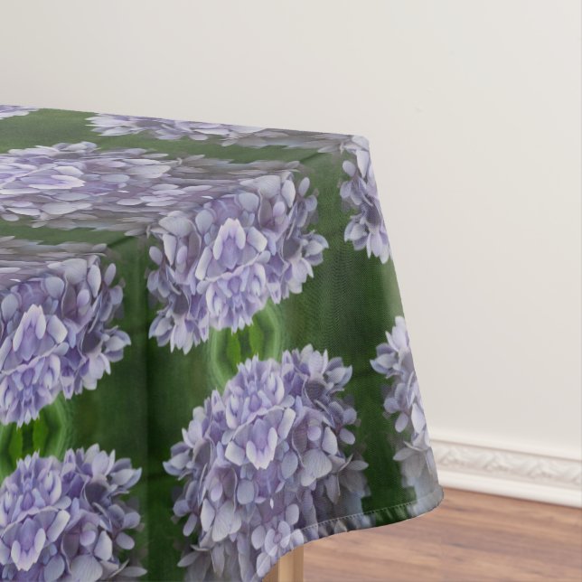 Blue Hydrangea Petals Abstract Floral     Tablecloth (In Situ)