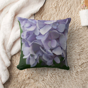 Blue Hydrangea Petals Close Up   Cushion