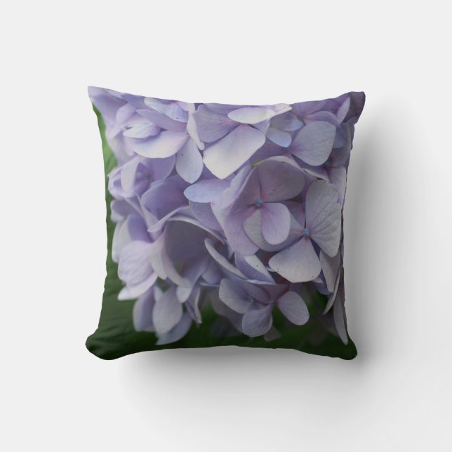 Blue Hydrangea Petals Close Up   Cushion (Front)