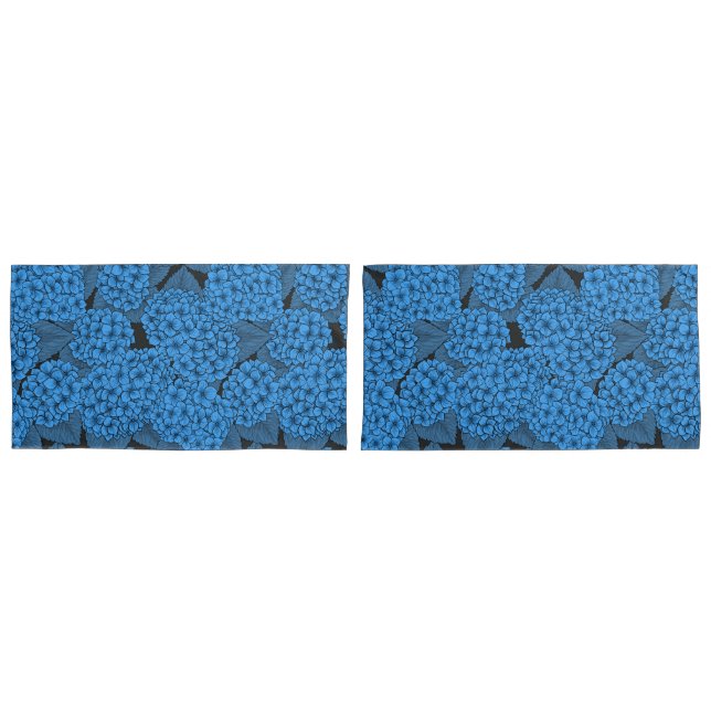 Blue hydrangea pillowcase (Front-Set)