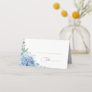 blue hydrangea  place card